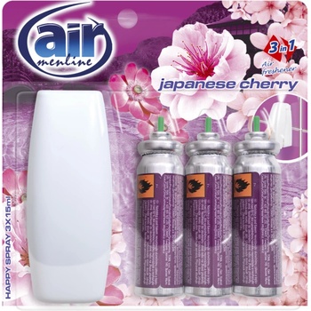 Air menline spray osvěžovač Japanese cherry rozprašovač 3 x 15 ml
