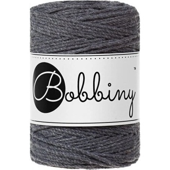 Bobbiny 3PLY Macramé Rope 1, 5 mm 100 m Charcoal юта (TD-E007)