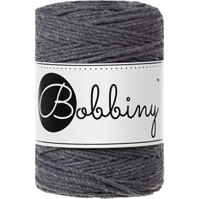 Bobbiny 3PLY Macramé Rope 1, 5 mm 100 m Charcoal юта (TD-E007)