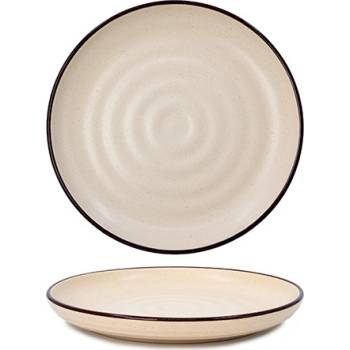 Чиния пръскана релеф бежово десертна Ф20 см (tr-240217-80p)