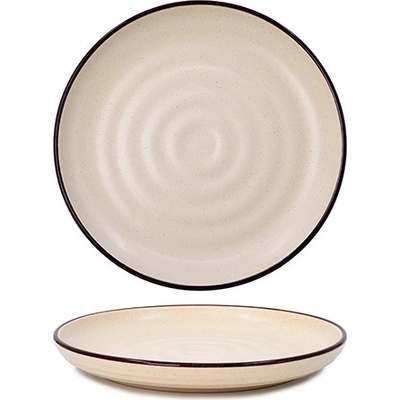 Чиния пръскана релеф бежово десертна Ф20 см (tr-240217-80p)