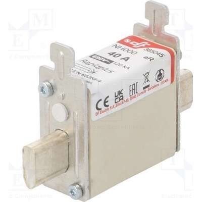 DF ELECTRIC 365045 Pojistka: tavná; 40A; 690VAC; 440VDC; aR; keramická; NH000