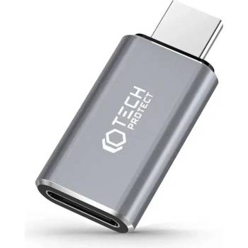 Tech-Protect Адаптер Tech-Protect UltraBoost, USB-C (мъжки) към Lightning (женски), сив