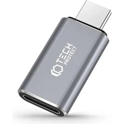 Tech-Protect Адаптер Tech-Protect UltraBoost, USB-C (мъжки) към Lightning (женски), сив