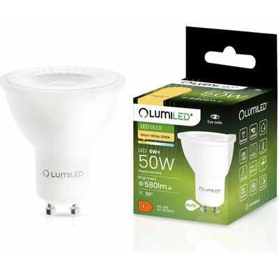 Lumiled LED žiarovka GU10 6W = 50W 580lm 3000K Warm 36°