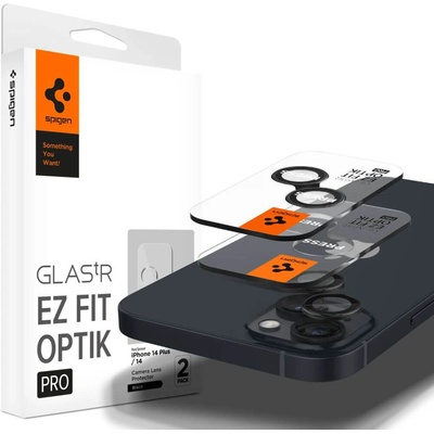 Spigen Протектор за Камерата на iPhone 15 Plus, Spigen EZ Fit Optik Pro Glass tR 2бр. , Черен (AGL05213)