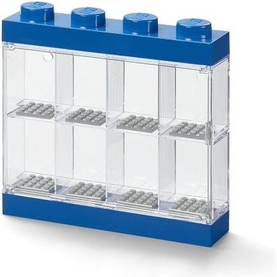 LEGO® Zberateľský box pre 8 minifigúrok - modrý