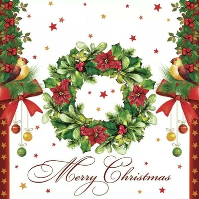DAISY SDGW 010801 Merry Christmas servítky 3V vianočné 20ks 33x33cm