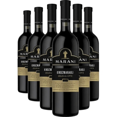 Marani Kindzmarauli červené polosladké víno 12% 6 x 750 ml (holá lahev)
