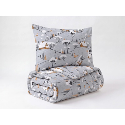 Brotex Vianočné obliečky bavlna Líšia rozprávka 140x220 70x90