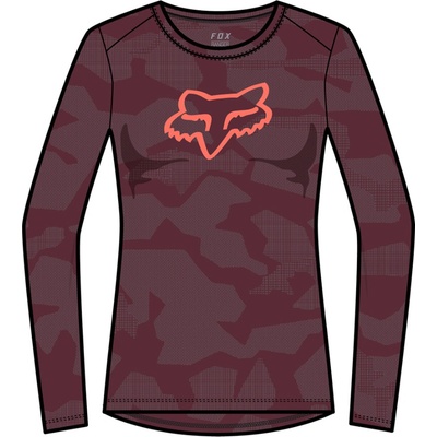 Fox Womens Ranger Tru Dri LS dark maroon