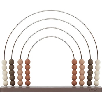 Mini počítadlo Abacus Rainbow zemité