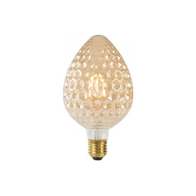 Lucide LED ŽÁROVKA - 9,5 cm - LED - E27 - 1x6W 2200K - jantarová