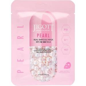 JIGOTT Ампулна маска за лице с перли, колаген, бетаин и хиалуронова киселина JIGOTT PEARL REAL AMPOULE MASK 27 ml