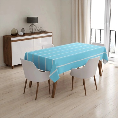 Sablio Obrus Biele linky na modrej 130x170 cm