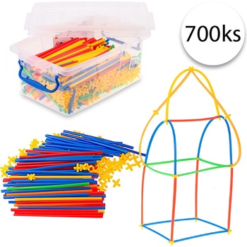 Straw Blocks 7476 Slamková stavebnice se spojkami v boxu, 700 ks