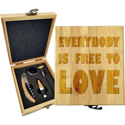 Sablio Dárková sada na víno Everybody is free to love: 147×168×49 mm