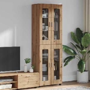 vidaXL Висок шкаф FLORIN 60 x 35 x 182 см Дъб Инженерна дървесина (3397913)
