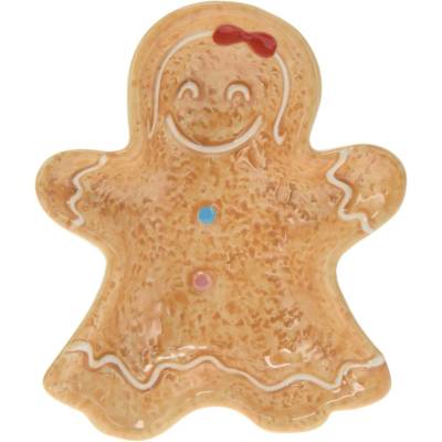 Home Styling Collection Vánoční nádoba ve tvaru perníku 15 x 12,5 cm COOKIE barva béžová