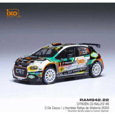 IXO Citroen C3 Rally2 Rallye de Wallonie 2024 9 Cecco Humblet 1:43