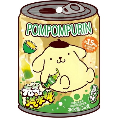Qi Pompompurin Lime Soda Gummy 36 g