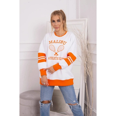 Zateplená mikina Malibu bílá+oranžová