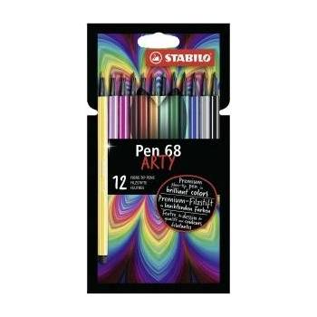 STABILO Комплект Химикали с Филц Stabilo Pen 68 ARTY 12 Части Многоцветен