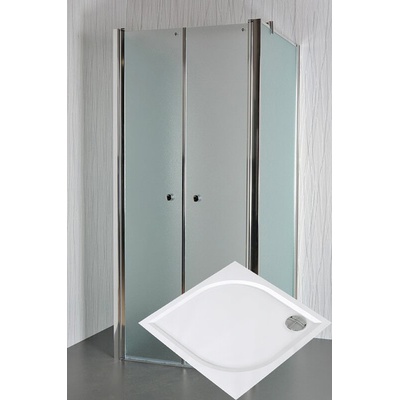 ARTTEC SALOON B 17 grape sklo 80 x 80 x 198 cm s vaničkou z litého mramoru LINEA (PAN04667)
