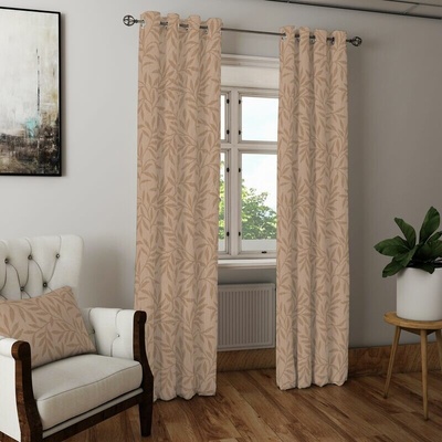 Zatemňovací dekorační závěs nebo látka, Elegantní listy, 150 cm 150 cm