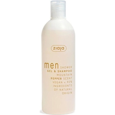 Ziaja Sprchový gél a šampón Mountain Pepper Men (Gél & Shampoo) 400 ml