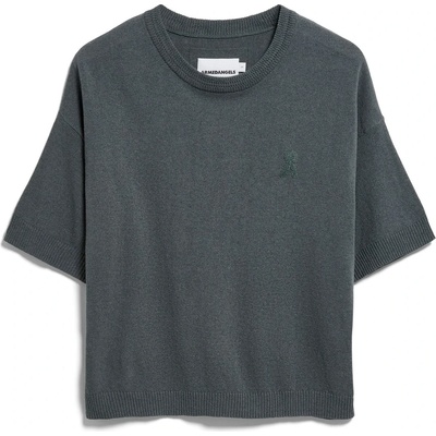 Armedangels Дамска тениска ARMEDANGELS Women's S Sl Linen Blend Knit Sweater T-shirt - Space Steel (916-6594-0213)