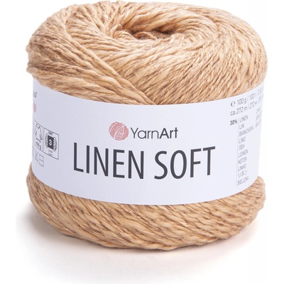 YarnArt Příze Linen soft 7305 světle hnědá