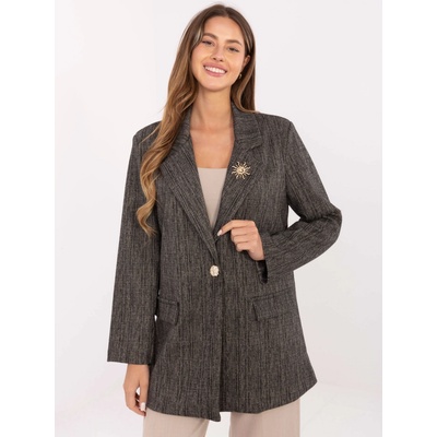 Moda Italy Blazer-IT-MA-FL8315.02P-dark grey čierna krémová