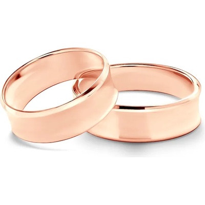 SAVICKI Сватбени халки: розово злато, вдлъбнати. 6 мм