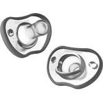 Nanobebe Силиконови залъгалки Nanobebe - 0-3 м, 2 броя, сиви (31432) - ozone