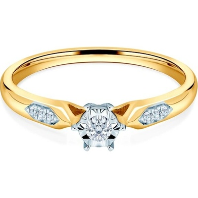 Savicki Zásnubný prsteň dvojfarebné zlato diamant SAVR73503 YW