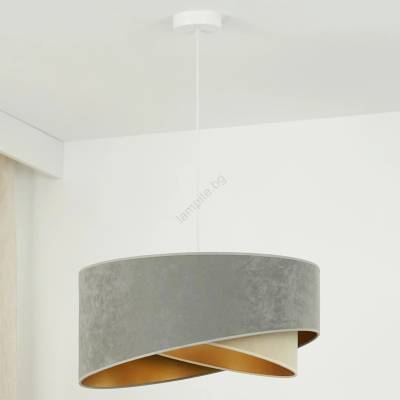 Brilagi - LED Пендел LYRA 1xE27/15W/230V сив/бежов/златист (BG1735)