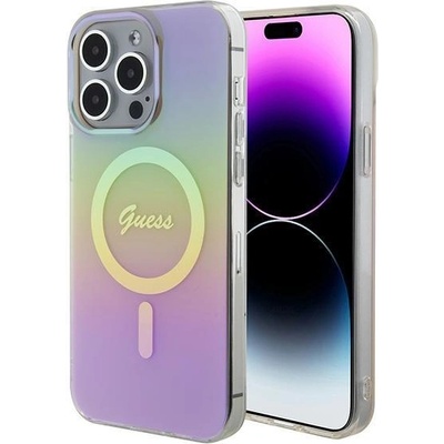 GUESS Кейс Guess GUHMP15XHITSP за iPhone 15 Pro Max 6.7"", розов / розов, твърд, IML Iridescent MagSafe (KXG0074311)