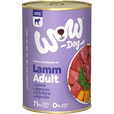 WOW Jehněčí s dýní Adult 400 g