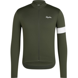 Rapha Мъжка фланелка с дълъг ръкав за колоездене Rapha Core Thermal Long Sleeve Jersey Cycling jersey - Deep Depths / White Alyssum (056-3830-0213)