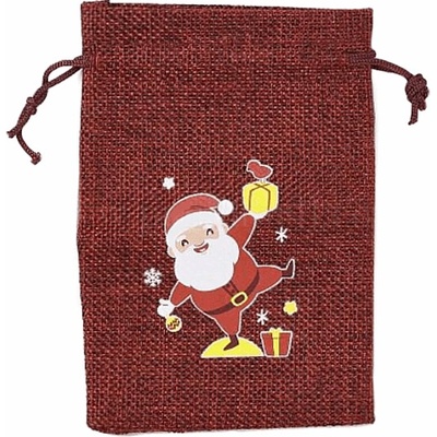Nefertitis Sáček jutový Santa Claus NF58975 - 10 x 14 cm
