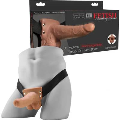 Пенис колан с 10 вибро режима, 17, 8см. - Hollow Strap-On (PIPE339522)