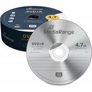 MediaRange DVD+R 4, 7 GB I 120 минути, 16x, 25 бр. в целофан