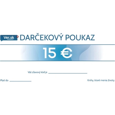 Darčekový poukaz od ver.sk v hodnote 15 EUR
