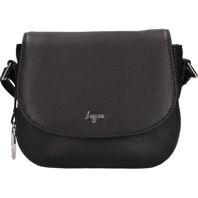 Lagen dámská měkká kožená crossbody kabelka BLC-23/2670 black černá