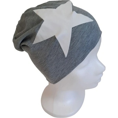 dětská beanie čepice Světle šedý melír