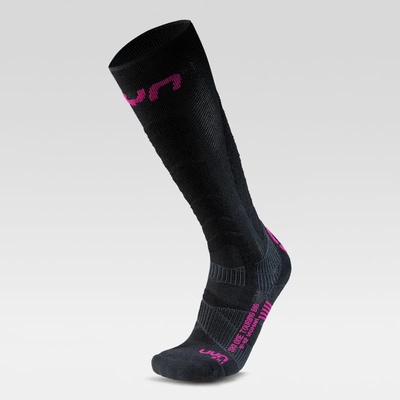 UYN SKI TOURING ONE BIO dámske ponožky black/pink yarrow