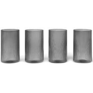 ferm LIVING Чаша за аперитив RIPPLE 140 ml, комплект от 4 бр. , сив, твърди LIVING (FERM1104264041)