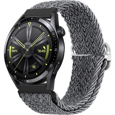 BStrap Braid Nylon remienok na Xiaomi Amazfit GTS, gray black SSG034C0404