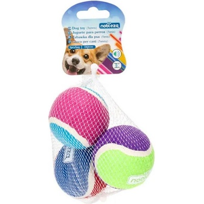 Nobleza gumené lopty Tennis 6,4 cm 3 ks